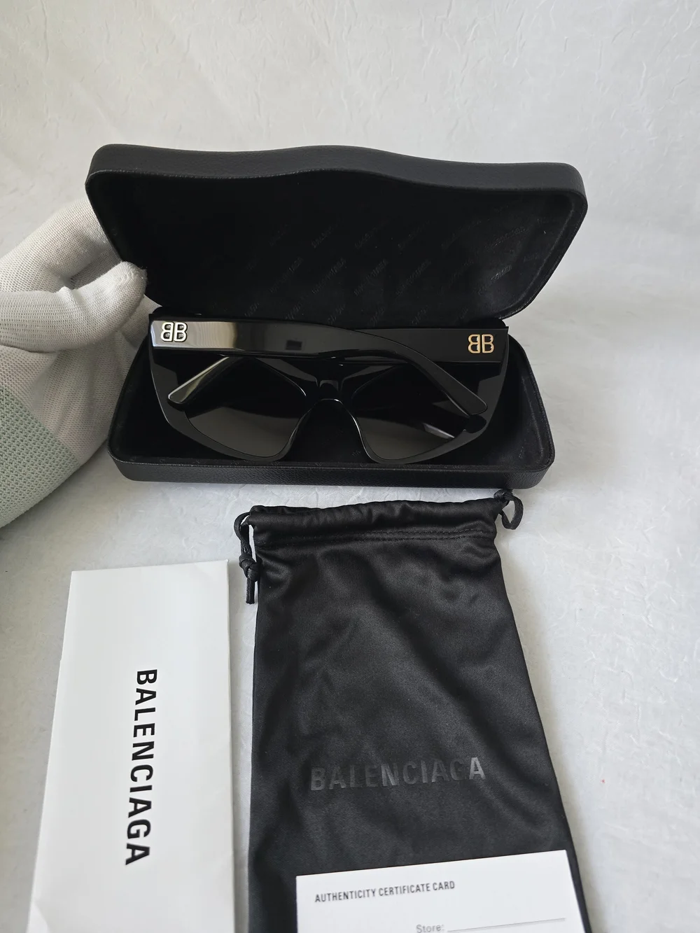 Balenciaga Women's Black Cat-Eye Sunglasses